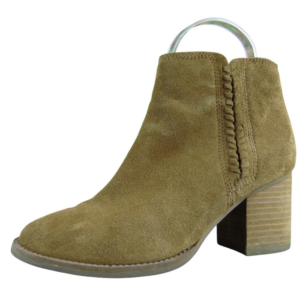 Blondo Waterproof Suede Ankle Boots Women's Brown Heel Booties 5.5